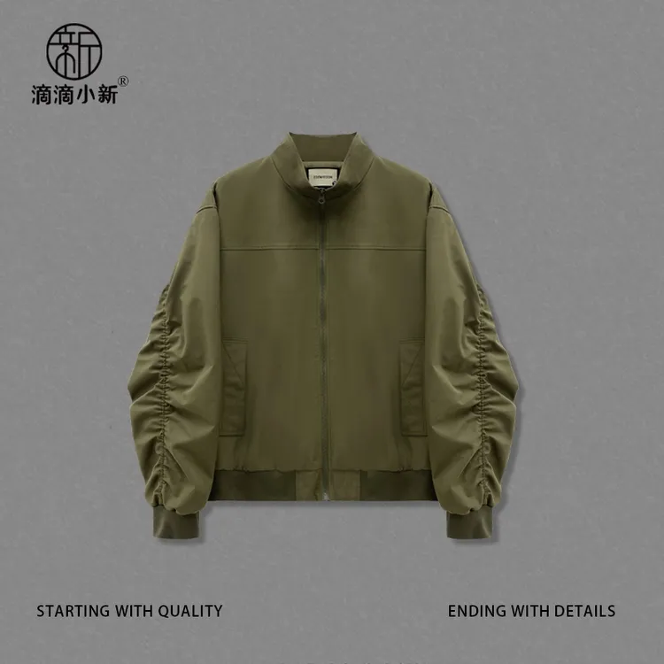 滴滴小新-美式夹克休闲外套拉链上衣秋季Z1703