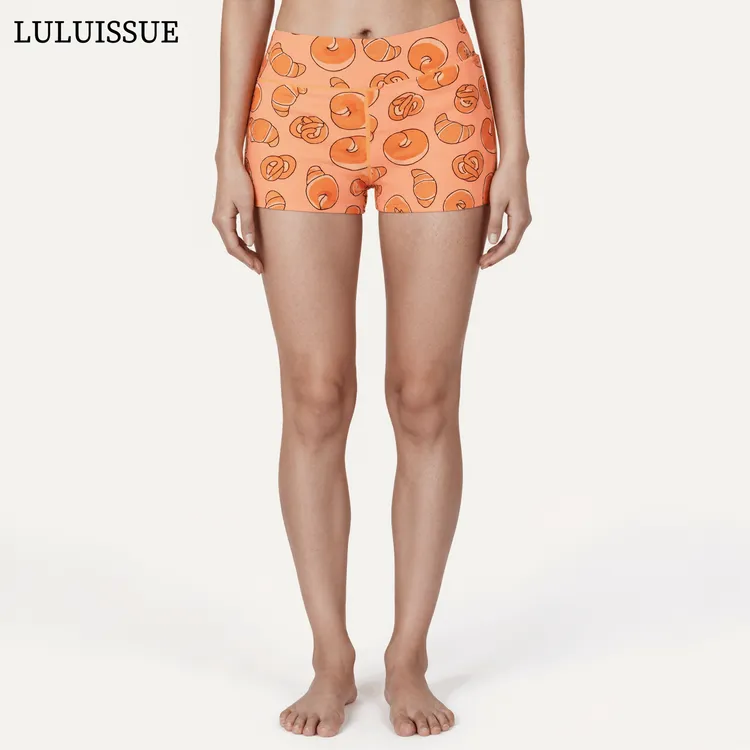 LULUISSUE｜面包包运动瑜伽健身服短裤高腰可爱弹力多巴胺三分裤