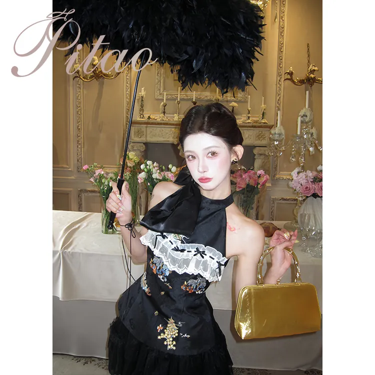 杜屁屁桃PITAO原创【夜色阑珊】夏季新款女新中式设计感时尚上衣