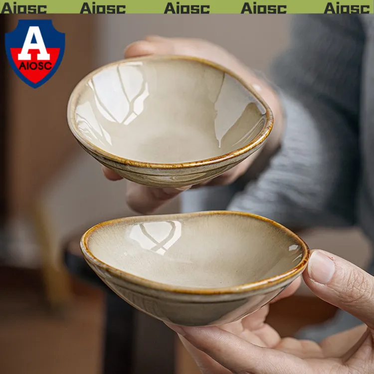 【AIOSC品质】巷子尾〖复古做旧小碟〗异形陶瓷味碟烧烤调料火锅