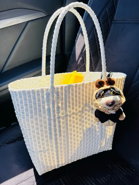 日系无印手编包纯手工编织包简约手提包时尚通勤夏季流行编织包