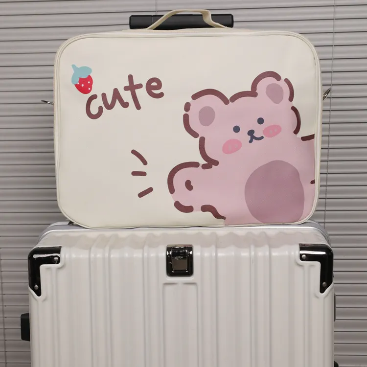 便携防水手提旅行包拉杆衣物行李袋拉杆包家庭实用百货