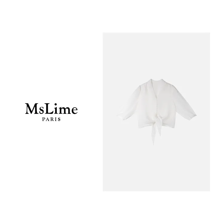 王嬛嬛MsLime2025新款【素锦】100%苎麻三色衬衫 HD2A1026