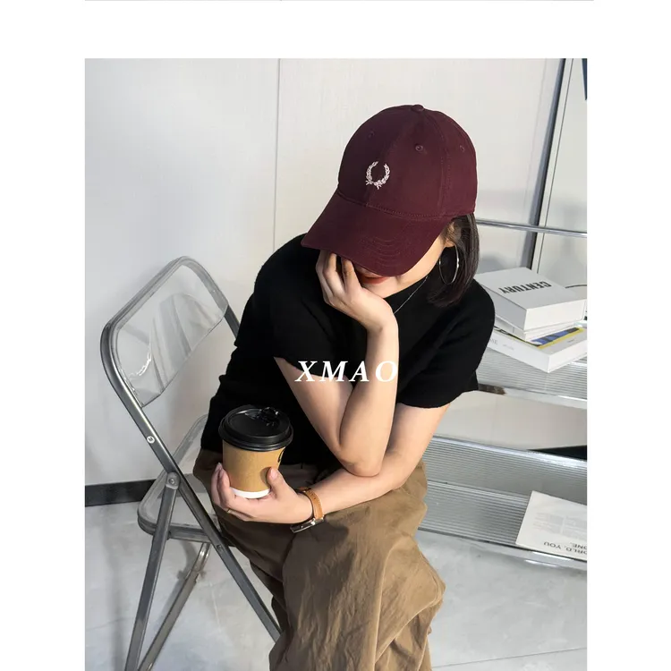 XMAO麦穗棒球帽简约休闲百搭时尚潮流软顶棒球帽女显脸小鸭舌帽子
