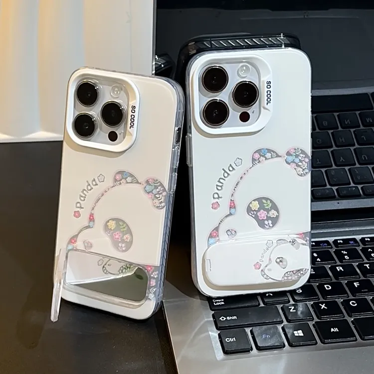 雅天立夏日碎花熊猫适用苹果16手机壳iPhone华为P70vivoppo小米15