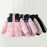 新款儿童羽绒棉服男女童加厚中长款外套棉衣秋冬季中大童连帽棉袄