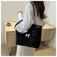 高级感托特包包女2025新款手拎通勤包百搭时尚纯色大容量单肩包