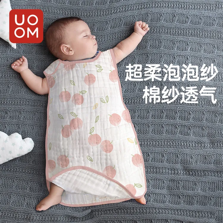 宝宝睡袋纯棉纱布无袖背心新生儿童防踢被婴儿夏季薄款空调房0岁商品图