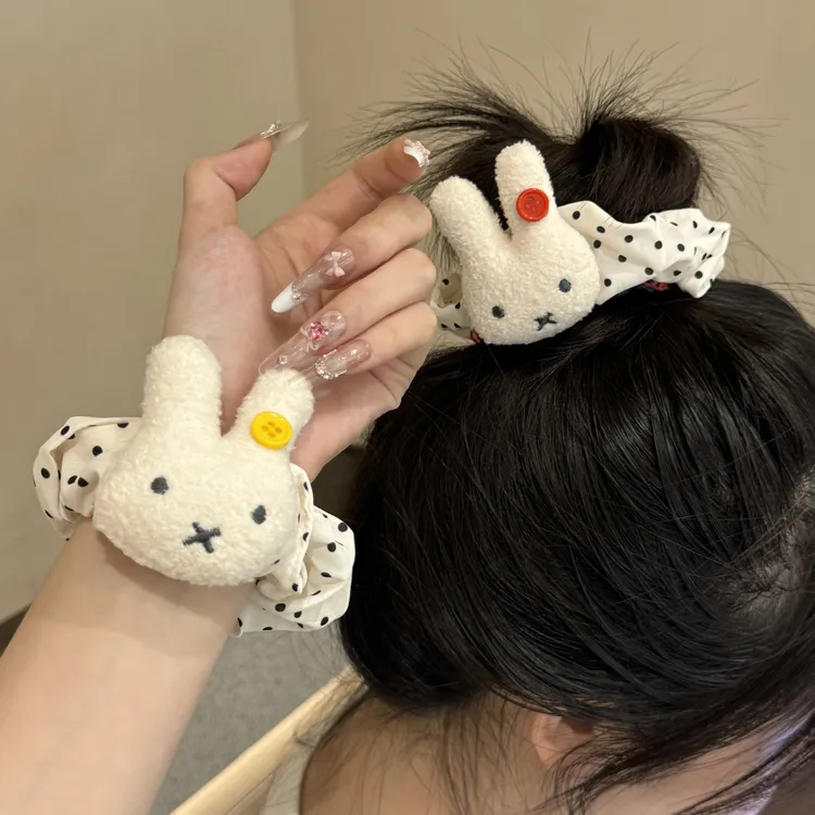 可爱卡通米菲兔发圈甜妹百搭波点甜美大肠圈超仙少女ins风发绳