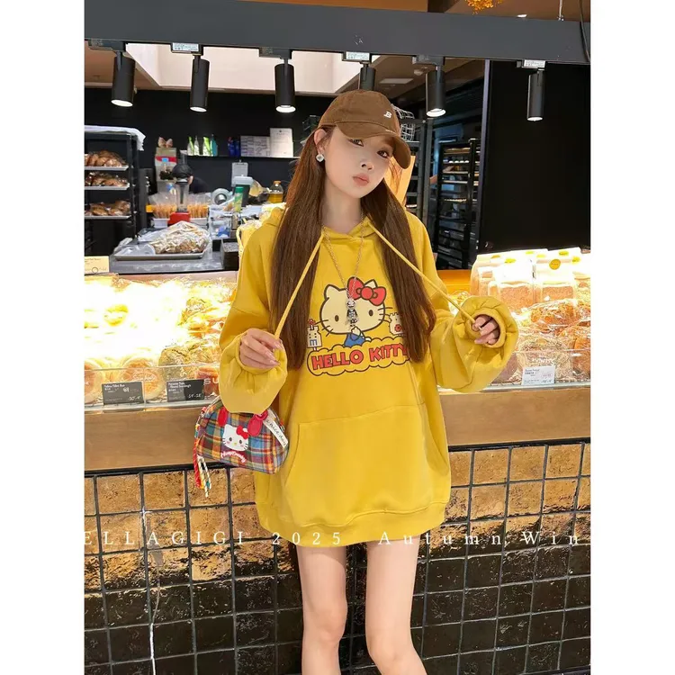 SG / 杨依姗 AW卡通KT猫印花连帽卫衣WY-20252125