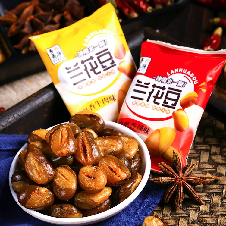 蚕豆炒货酥脆兰花豆牛肉香辣味蚕豆油炸麻辣炒蚕豆怀旧小零食批发