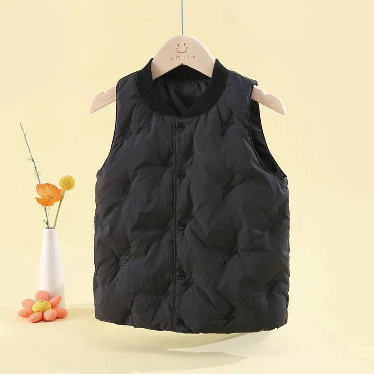 巴拉可儿儿童马甲男童羽绒服保暖内胆女童冬季外搭白鸭绒冬装内搭