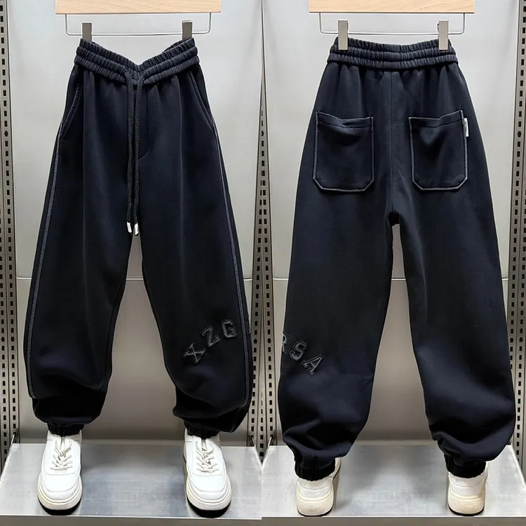 2025春季新款运动裤男款卫裤重磅百搭潮牌小脚裤休闲韩版男阔腿裤