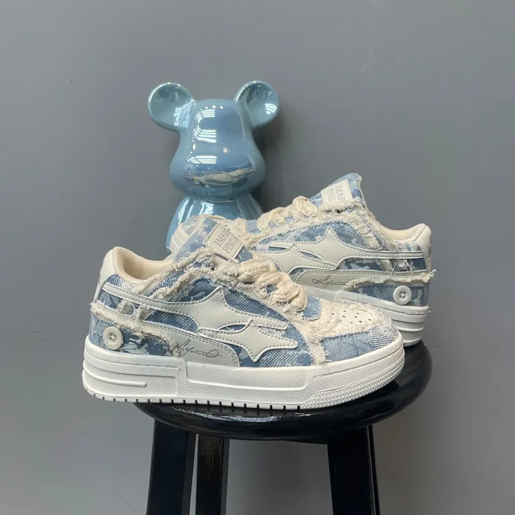 与众不同蓝鞋子男款潮鞋男时尚原创潮牌四季情侣百搭休闲厚底男鞋