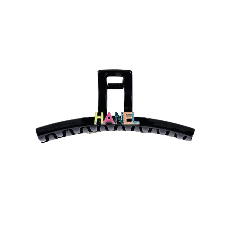 字母甜酷几气质何发小网红抓夹抓夹通勤后脑勺盘发发卡夹子鲨鱼夹