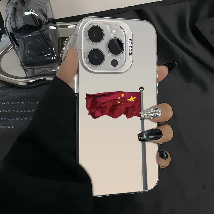 红旗飘飘适用华为oppo荣耀vivo小米苹果14手机壳13元气壳15潮