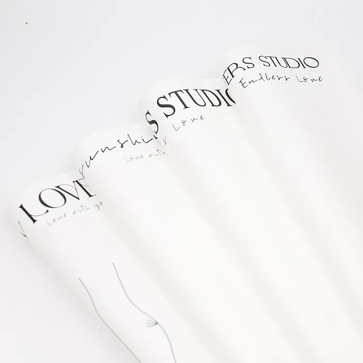 网红英文防水款简约纸20张一包百分百防水鲜花花束包装纸