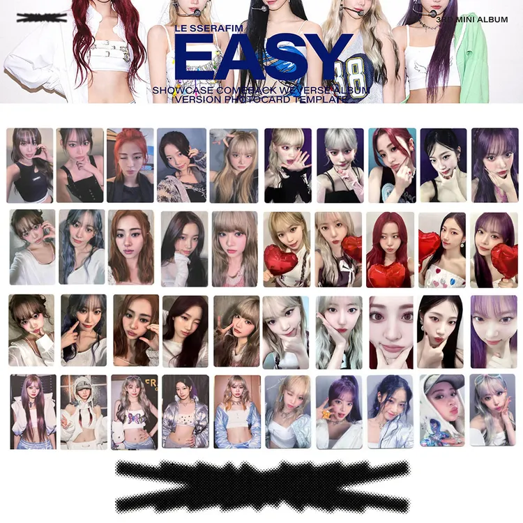 LE SSERAFIM组合周边特典小卡 EASY随机小卡 K4 POP M2U炽小卡