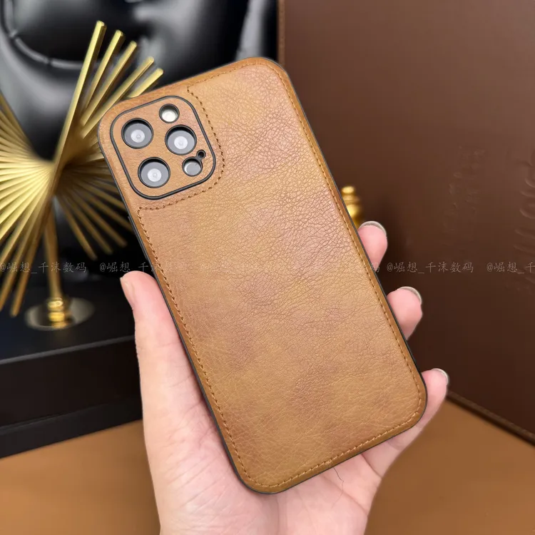 【高档皮革+镜头全包】适用于苹果11ProMax手机壳防摔牛皮纹商务