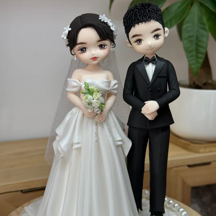 手工可爱泥人泥塑真人定制手办人偶定制创意结婚礼物定制真人人偶