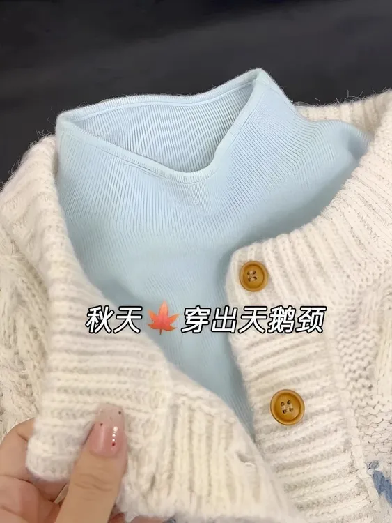 软糯糯手感半高领纯色正肩女秋冬季百搭保暖韩系显瘦内搭打底上衣