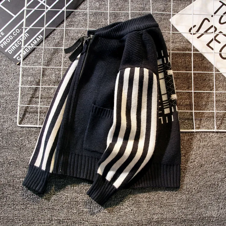 男童开衫毛衣2025春秋款儿童针织衫外套中大童春秋款男孩打底衫