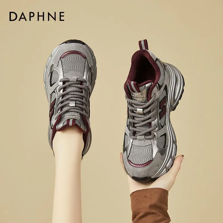 达芙妮加绒老爹鞋女鞋厚底冬季2025新款棉鞋女鞋秋冬款爆款运动鞋