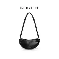 【褶皱香蕉船小号】INJOYLIFE斜挎包女2024新款休闲小众设计牛角包