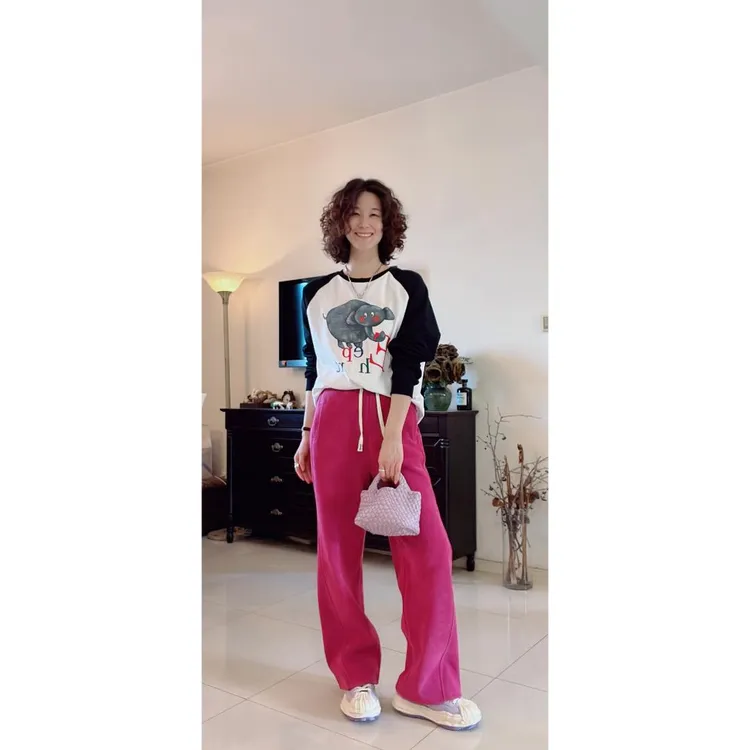 "腿精裤"加绒加厚欧棉绒拼接设计显腿直筒裤 Uboro语柏尚品62279C