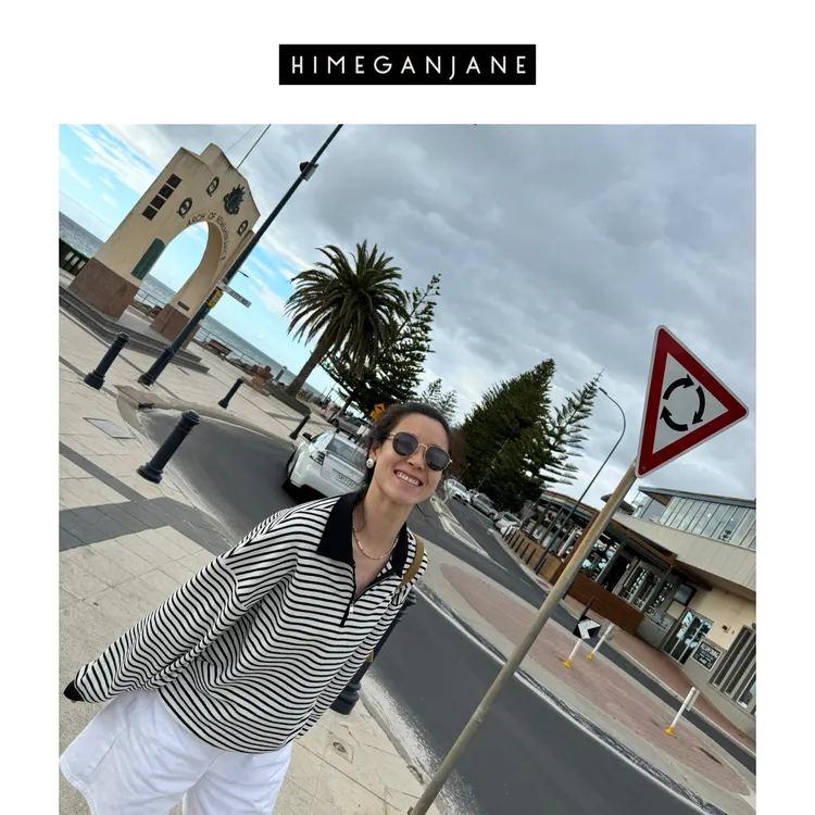 HIMEGANJANE 抗皱肌理感毛巾布翻领长袖衫韩版设计感Polo衫 23206