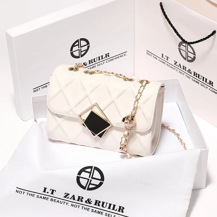 ZAR&RUILR/查瑞娜包包女高级感轻奢生日礼物洋气链条包斜挎小方包