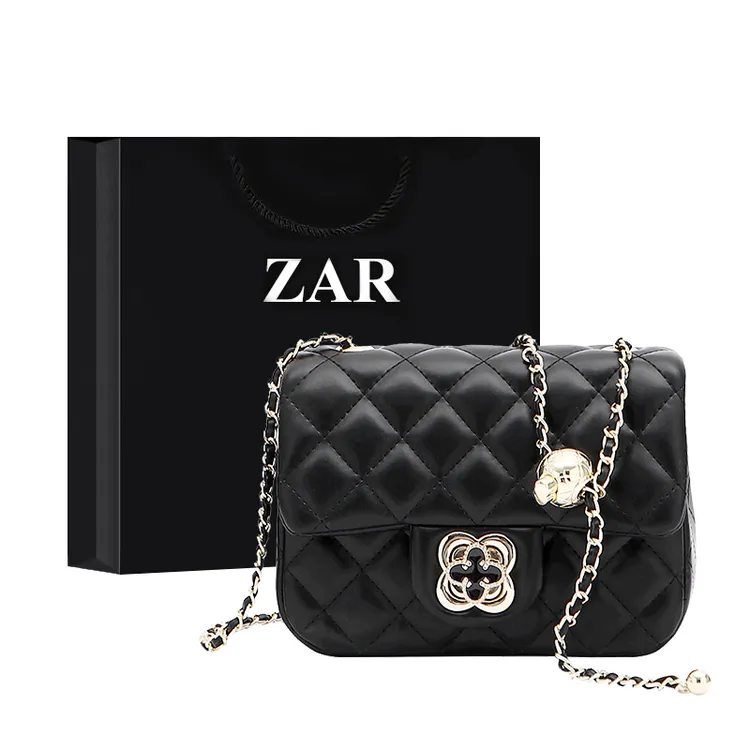ZAR&RUILR/查瑞娜今年流行包包女小方包小香风软皮菱格链条斜挎包