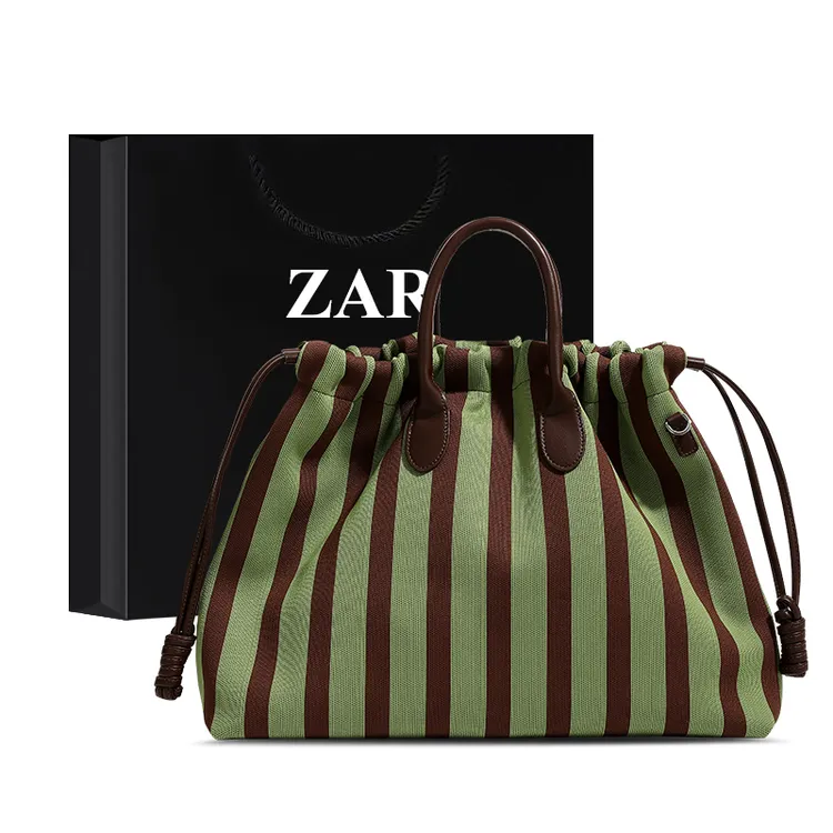 ZAR&RUILR/查瑞娜休闲帆布包百搭通勤手提包小众斜挎包包女托特包