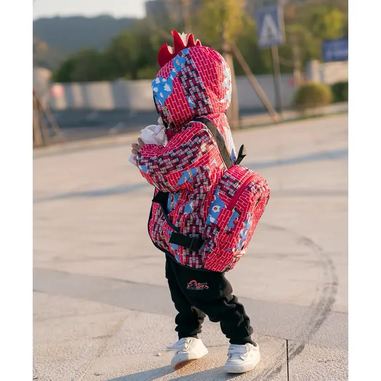 秋冬亲子装小鸡服长款棉服保暖中小童棉衣冬季宝宝童装外套潮防水