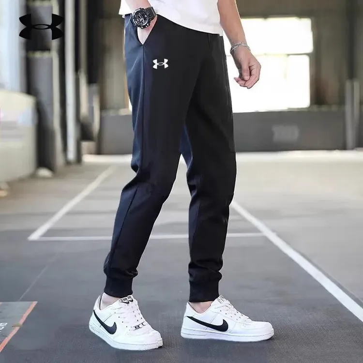 安德玛男裤加绒裤子春季新款运动裤束脚裤男款卫裤休闲小脚裤长裤