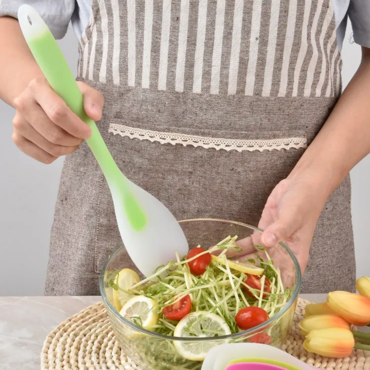 系发达不伤锅一体式透明硅胶沙拉更烘焙工具搅拌铲勺沙律平头刮铲