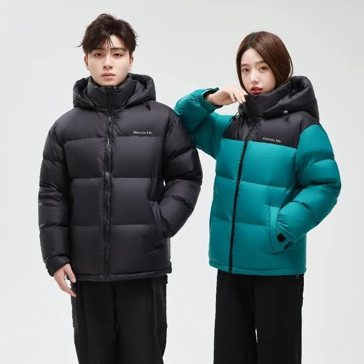 木笛90绒冬季热能速暖运动户外休闲加厚防寒保暖外套流光风羽绒服