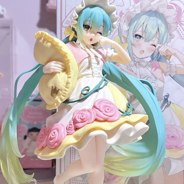 初音未来手办童话仙境睡美人兔子初音景品二次元手办机箱车载摆件