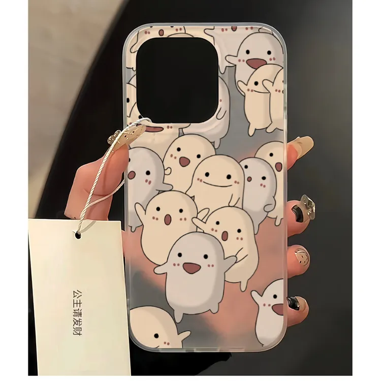 宫崎骏小精灵适用iPhone15/14promax磨砂手机壳11苹果13/12软套xr