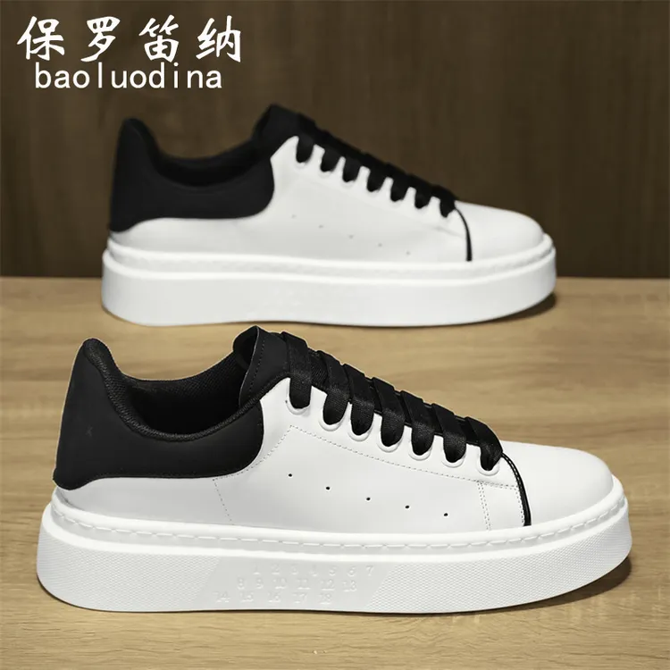 保罗笛纳男鞋夏季小众设计感百搭休闲板鞋男高级感运动厚底小白鞋