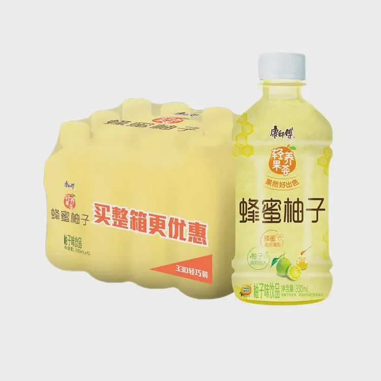 康师傅迷你蜂蜜柚子饮料330ml小瓶装便携夏季清凉茶风味果汁饮品