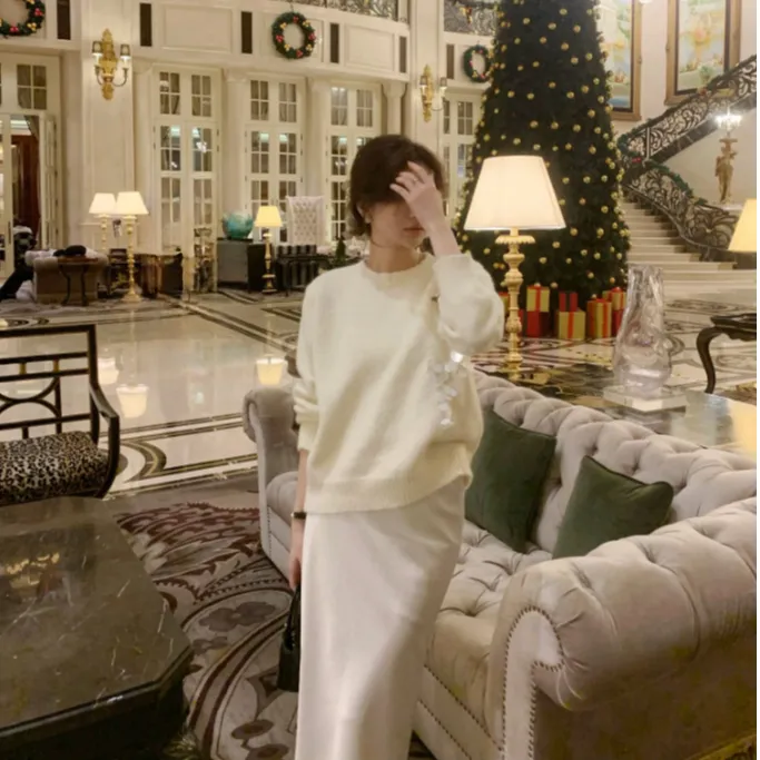 【芝士Cheese 】失落乐园 软糯休闲针织长袖时尚休闲百搭温柔风毛衣