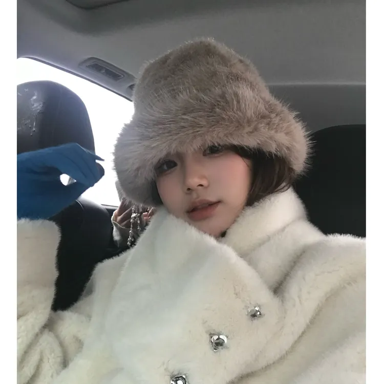 【芝士Cheese】暖心物语 毛绒渔夫毛防寒毛毛盆帽保暖显脸小帽子