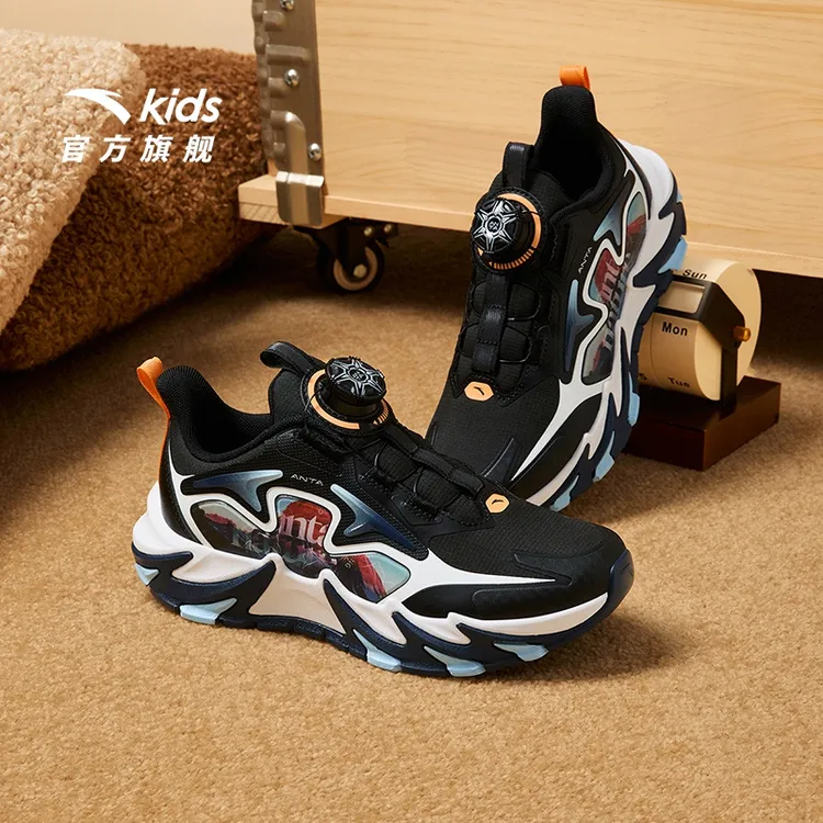 安踏儿童休闲鞋2025春季新款舒适防滑耐磨青少年运动休闲鞋潮