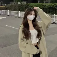 宽松连帽卫衣外套女春秋款新款2025薄款秋季开衫小个子慵懒风上衣