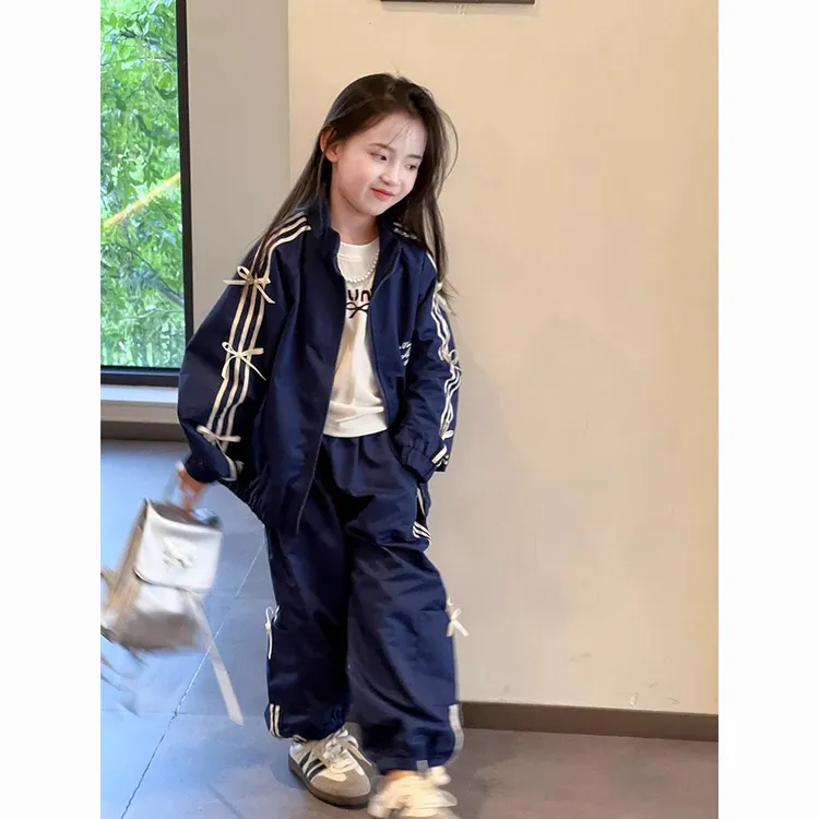 女童套装2025秋季新款儿童秋装洋气春秋外套运动休闲两件套外穿潮
