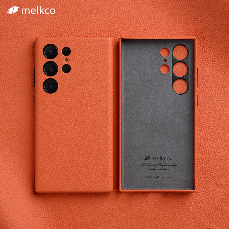 Melkco适用于三星S24Ultra全包手机壳真皮S24+Plus简约高档保护套