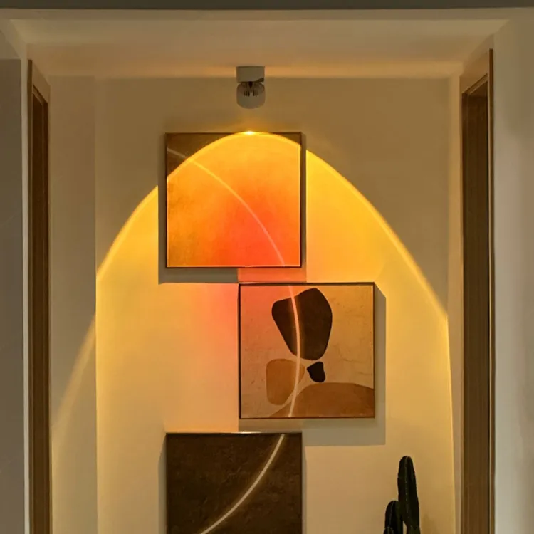 哈腾网红日不落射灯卧室玄关过道氛围灯日落壁灯夕阳简约家用客厅