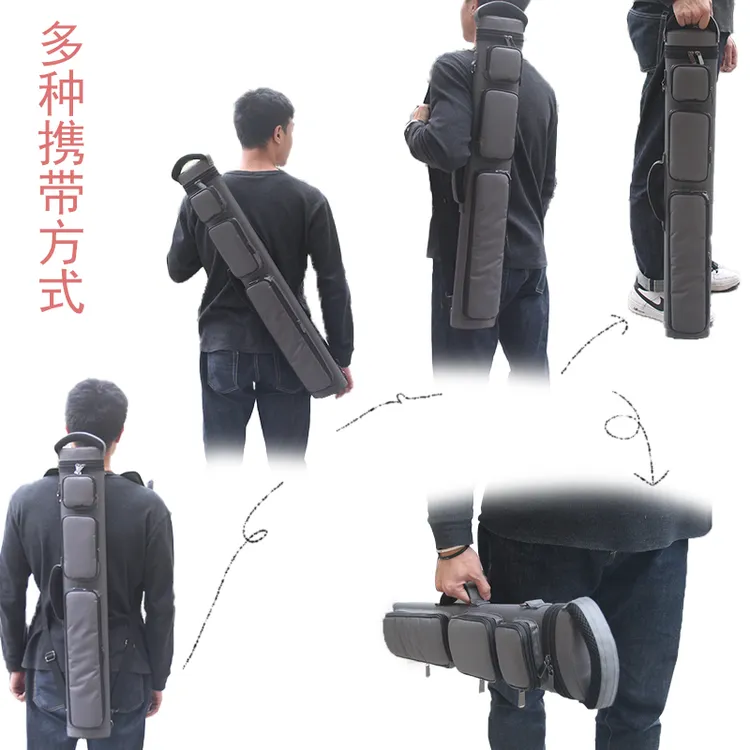 台球杆包6孔大头杆盒杆桶软包1/2台球7孔台球冲杆跳杆箱台球杆桶