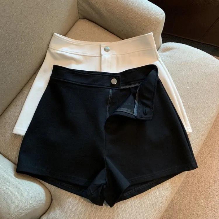 黑色下半身失踪短裤女夏季薄款高腰显瘦紧身弹力辣妹热裤百搭休闲